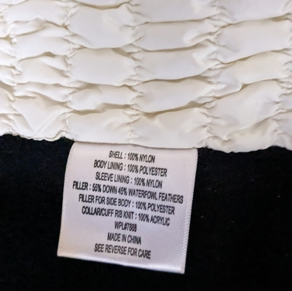 Jennifer Lopez JLo quilted jacket black and cream size S - Picture 5 of 5